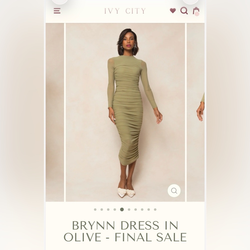 Ivy City Co Brynn Dress in Olive